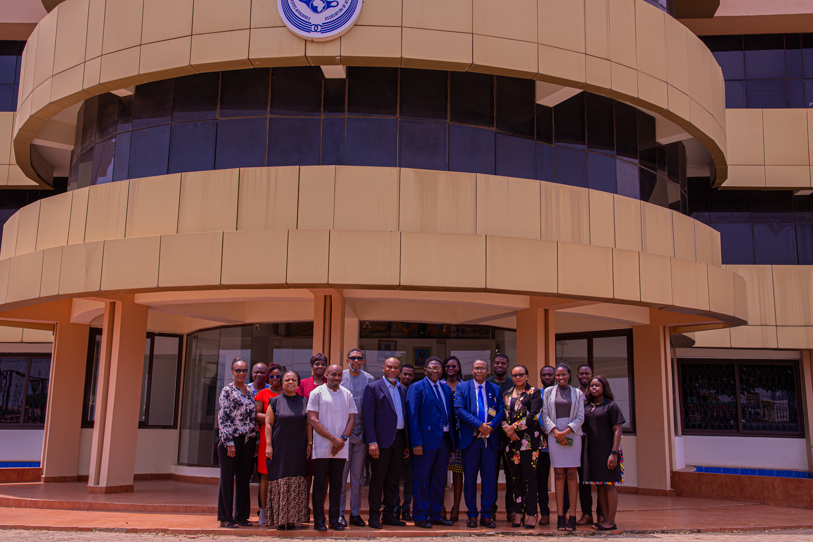 ACE-CEFOR Project Leaders in a group photo with the ACE Impact Project Regional Facilitation Unit Staff at the AAU Secretariat in Accra, Ghana