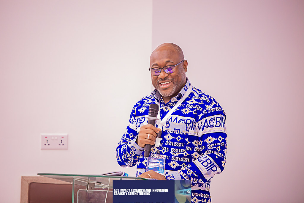 Prof. Gordon Awandare, WACCBIP Director and University of Ghana Pro Vice-Chancellor for Academic and Students Affairs, welcoming the workshop participants